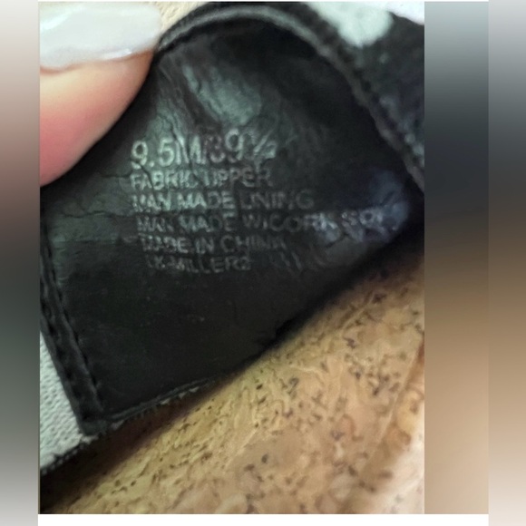 Lucky Brand Black white Polka dots studded women’s sandal wedges. Cork sole. 9.5 - Picture 7 of 12